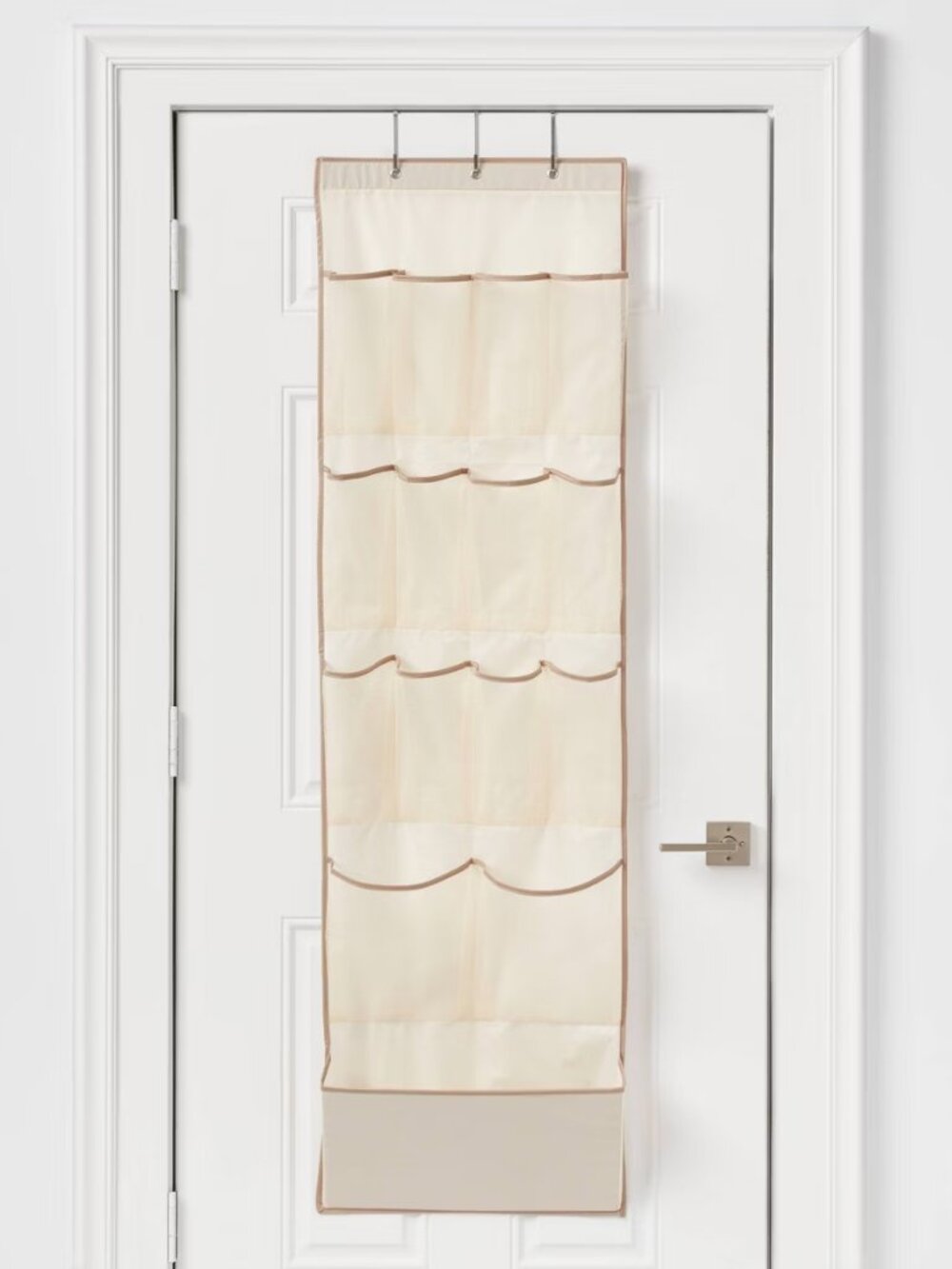 15 Pocket Over-the-Door Hanging Shoe Storage - Tan